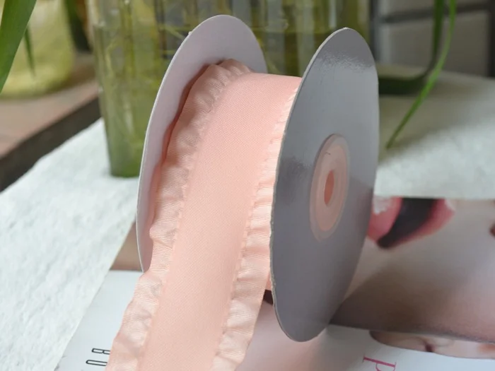 Сатиновый бант для волос с двойными оборками Ширина 1 5 дюйма 38 мм|double ruffle ribbon|ruffle