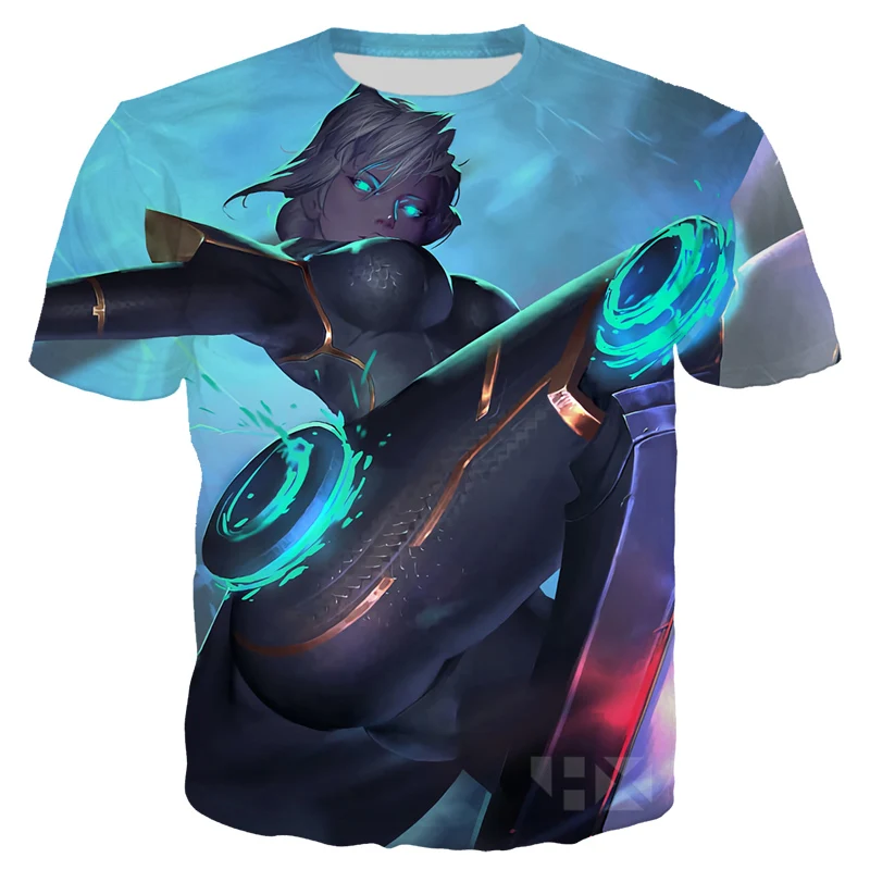 T Shirt 16 Игры Лига Легенд Футболка Мужская/женская одежда 3D принт герой кожи футболки Повседневный стиль Уличная Топы пуловер T96 - Цвет: T Shirt 16