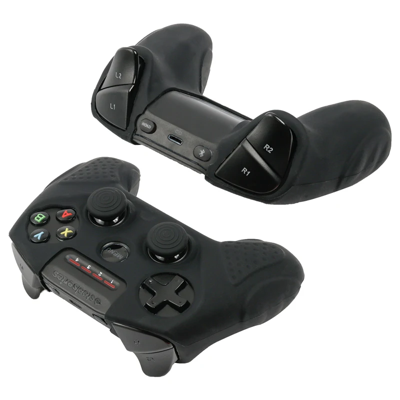 CHINFAI силиконовый чехол без запаха для SteelSeries Nimbus беспроводной контроллер против скольжения кожи для SteelSeries Nimbus с захватами для большого пальца