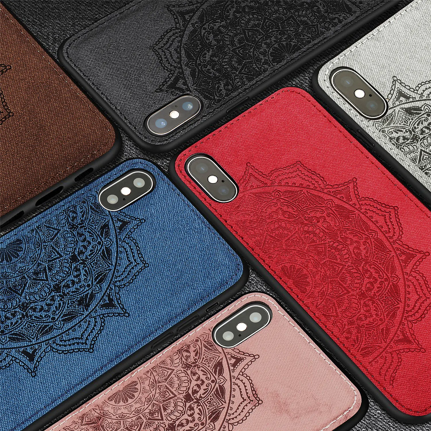 Роскошный тканевый чехол с изображением цветов мандалы для Iphone 6 7 8Plus
