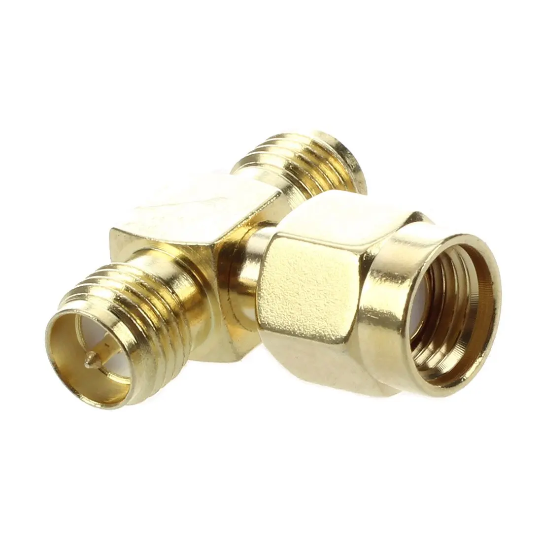 2 Pcs RP SMA Male to Two Female Triple T RF Adapter Connector 3 way Splitter Drop Shipping | Обустройство дома