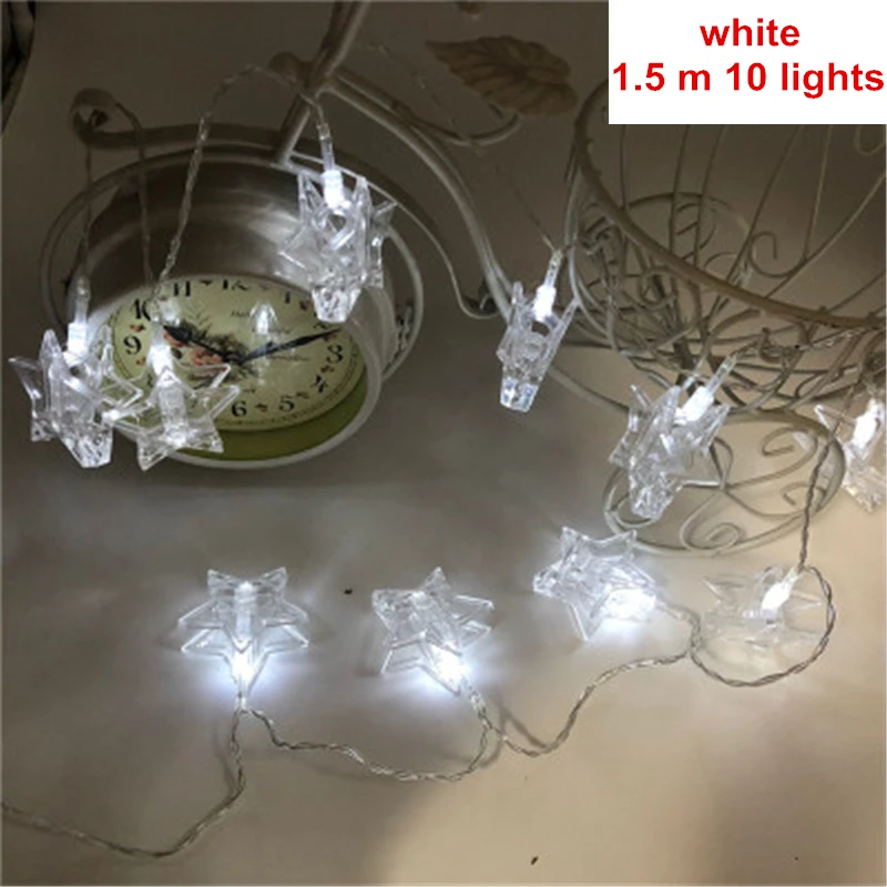 10LED white Рождественские украшения для дома, 10 м, 100 шт., светодиодный Медный Серебряный провод, свадебные праздничные вечерние украшения, год, B - Цвет: 10LED white