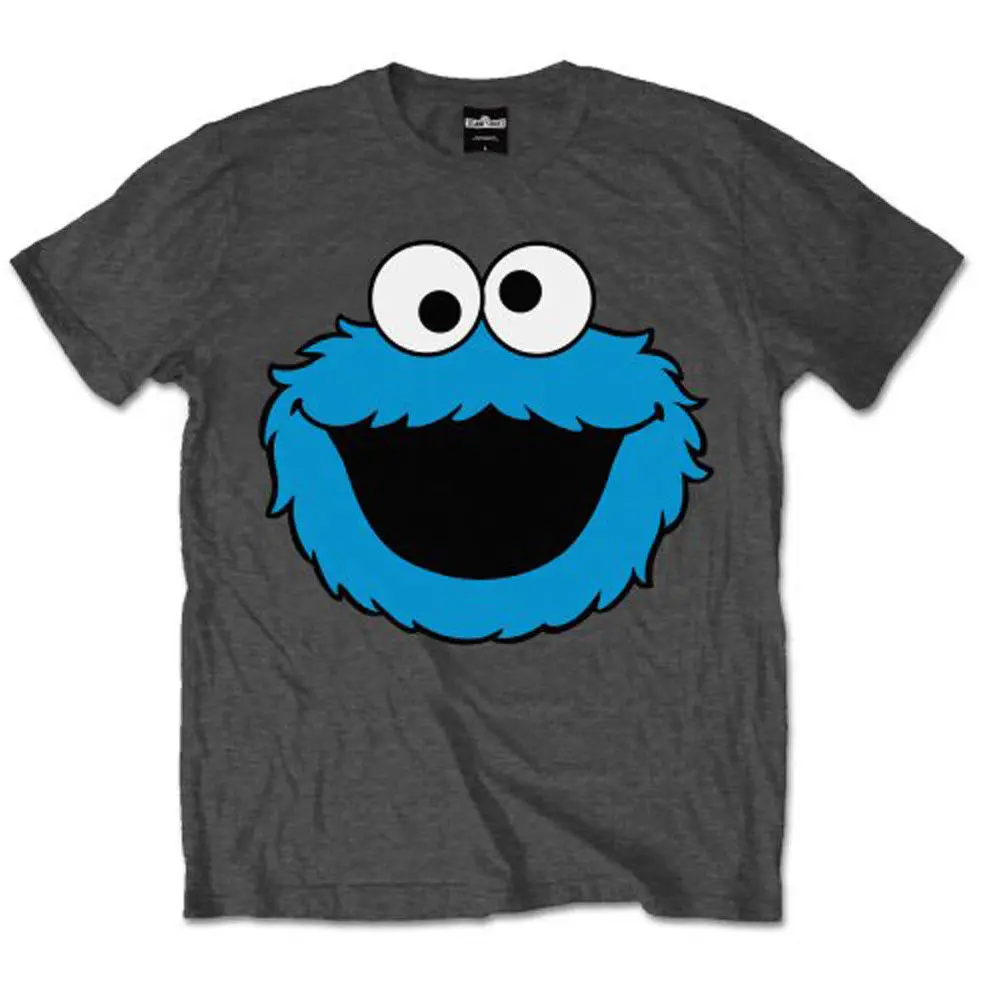 Cookie Monster печенье официальный Улица Сезам серые мужские футболки | Мужская одежда