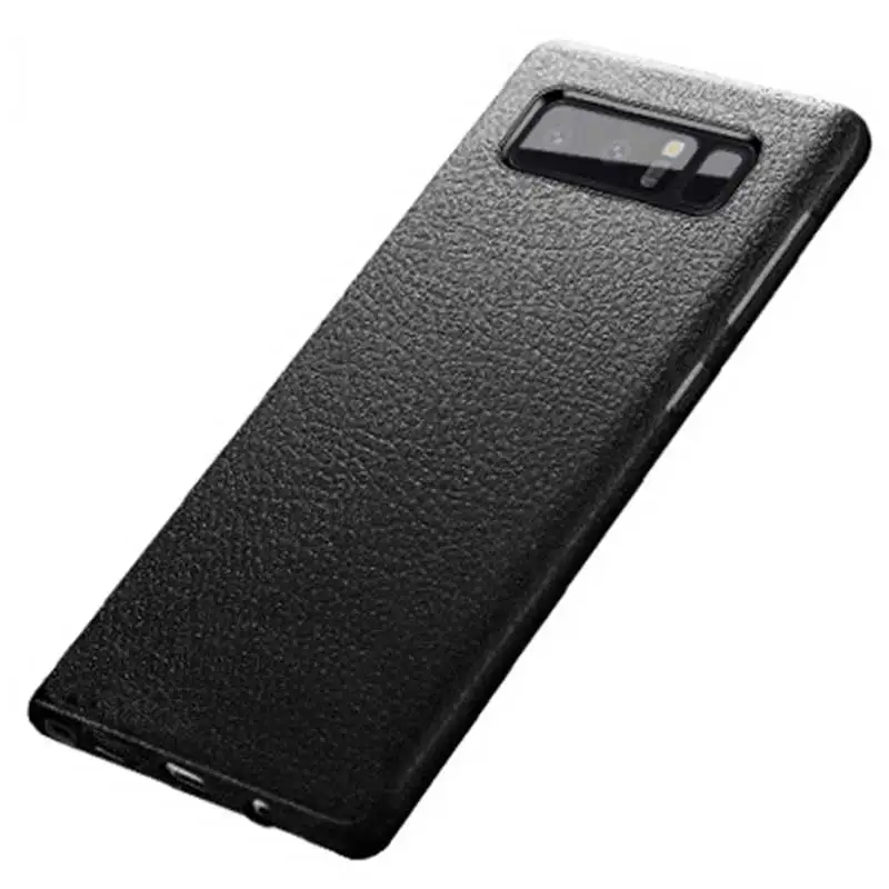 black Note8 чехол для samsung Note 8 чехол s кожаный узор Роскошный тонкий мягкий силиконовый чехол задняя крышка для samsung Galaxy Note 8 чехол - Цвет: black