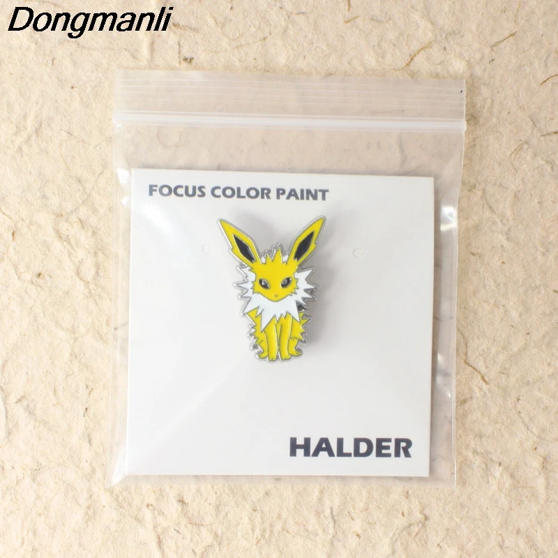 P3434 Dongmanli Eevee металлическая Эмаль Булавка для рюкзака/сумки/джинсовой одежды значок нагрудная булавка брошь бижутерия 1 шт