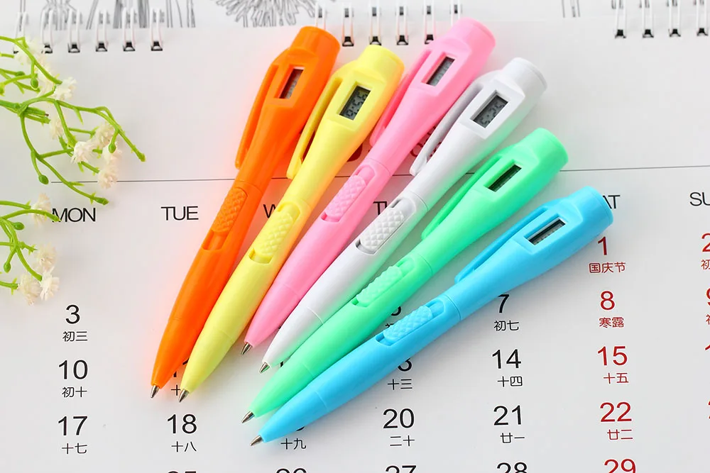 5 шт. в партии мяч многофункциональная шариковая ручка со временем часы Дети