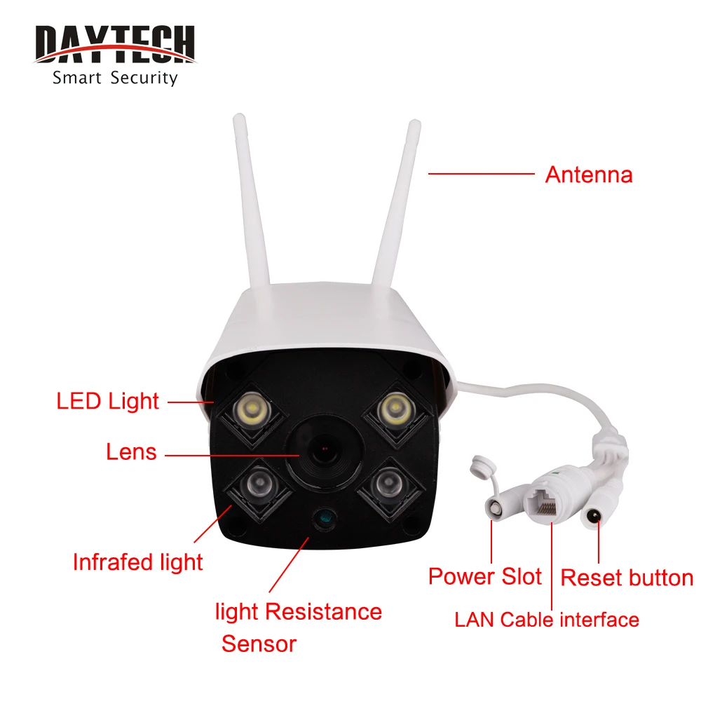 DAYTECH Беспроводной IP Открытый Камера Wi Fi Камеры Скрытого видеонаблюдения HD 720 P/1080 P