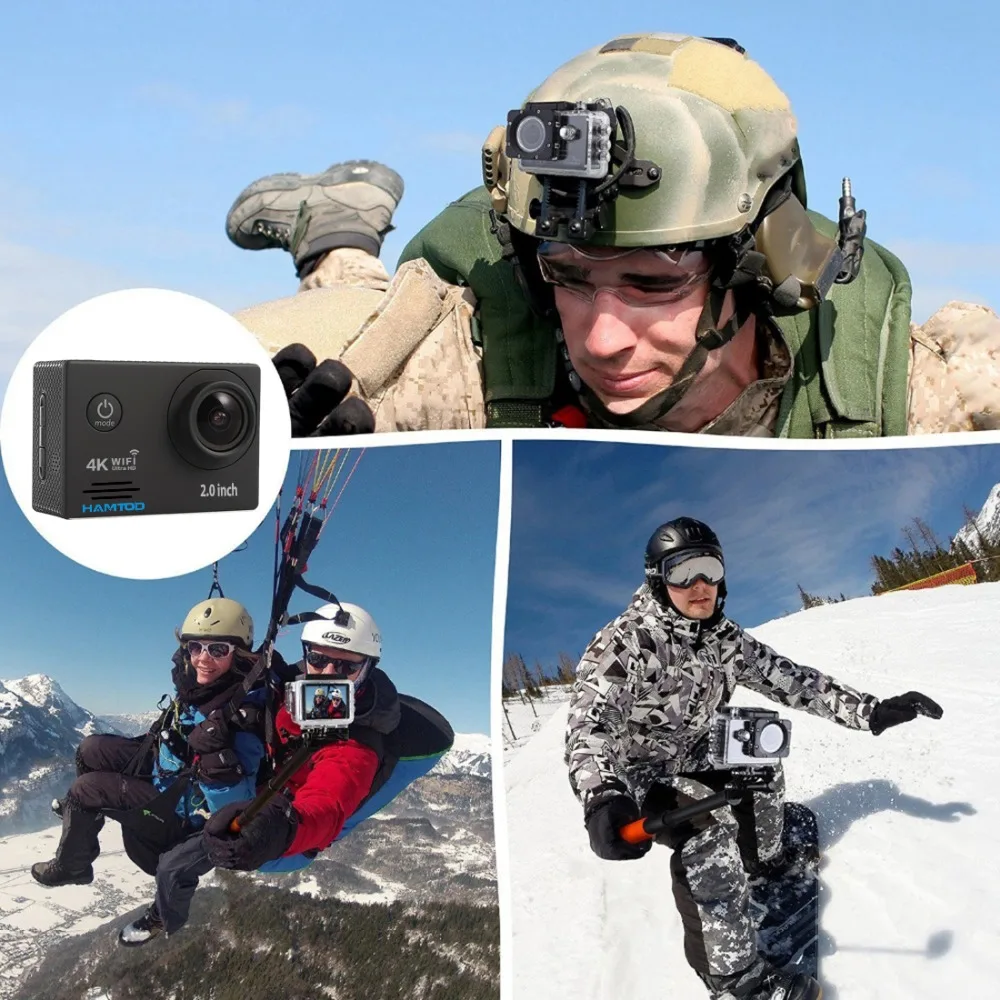 HAMTOD HF60 Pro 4K WiFi Экшн камера 2 0 дюймов ЖК дисплей Дайвинг Водонепроницаемая мини