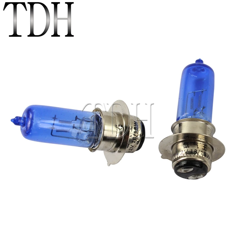 Галогенная лампа для мотоцикла 12 V 18/18 W Белый Ксеноновые фары для UTV/самокатов Honda Kawasaki Yamaha гризли 660 02-06