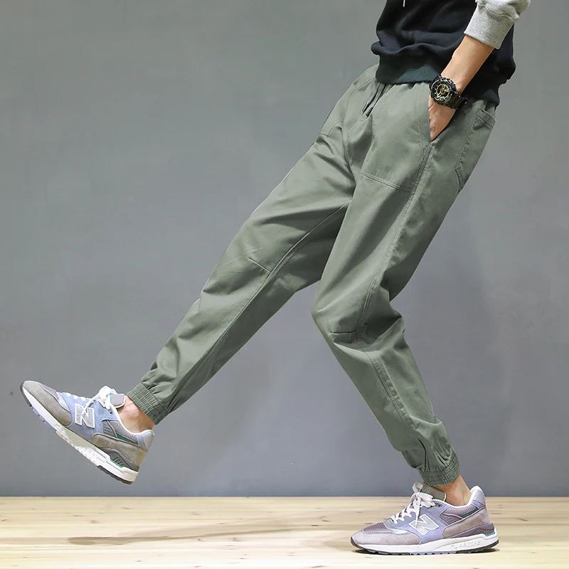 Мужские спортивные брюки модные повседневные в Корейском стиле на весну |
