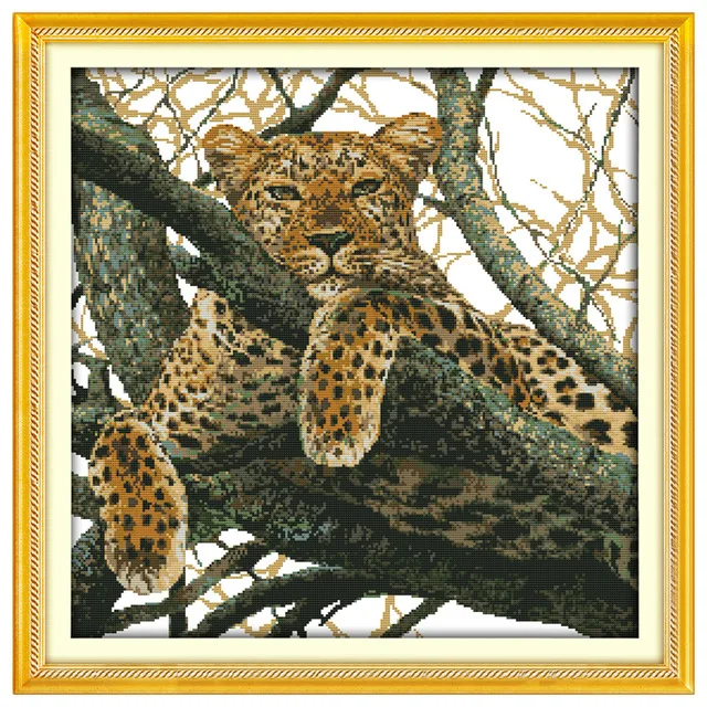 Набор для вышивки крестом Cheetah 11CT с принтом 14CT оптом животными | Дом и сад