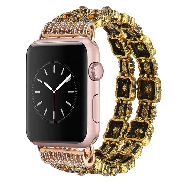 Изделия ремешок+ Адаптеры для сим-карт для iwatch Apple Watch 38 мм 42 мм серии 1 2 3 Для женщин Агат браслет из бисера сталь Группы ремешок