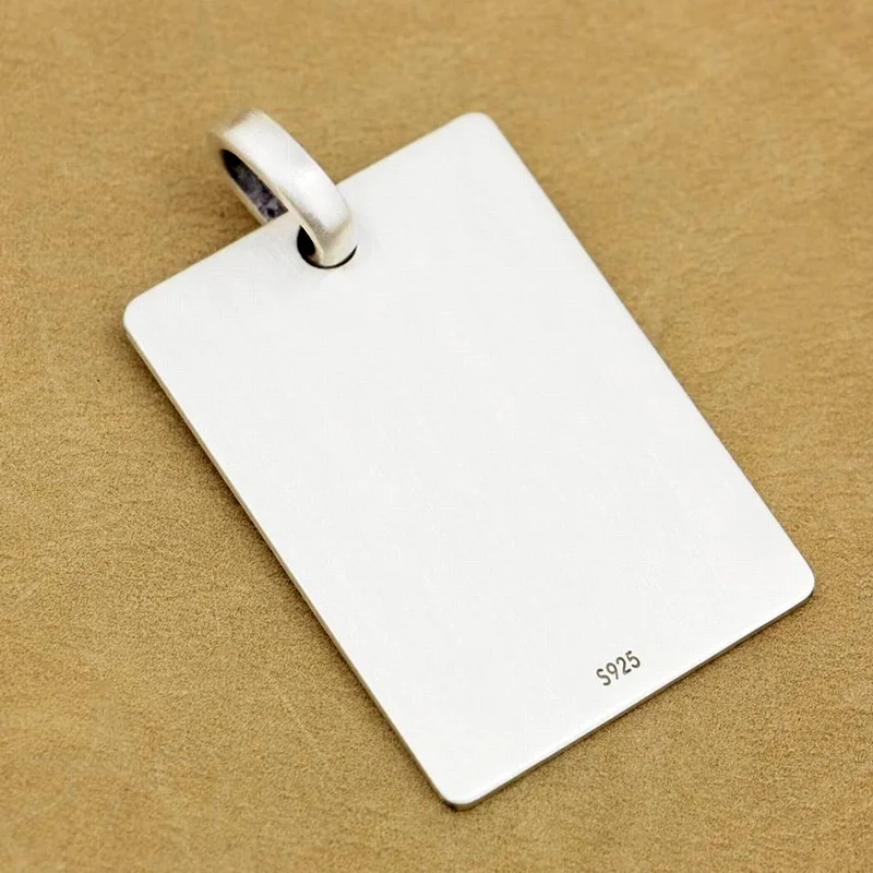 Подвеска из серебра 925 пробы с глубокой гравировкой 9X011|f pendant|engraved tagbiker cross |