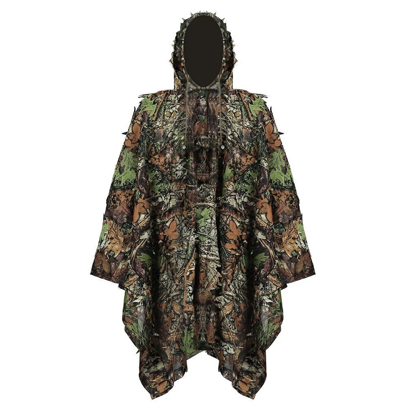 Одежда для охоты с 3D Кленовым листом Bionic Ghillie Костюмы Yowie Sniper Birdwatch страйкбол