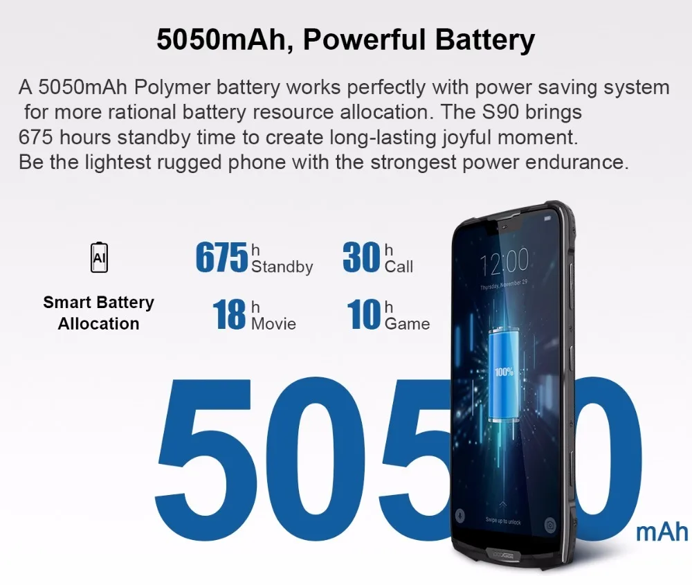 IP68/IP69K DOOGEE S90 модульный прочный мобильный телефон 6,18 дюймов дисплей 5050 мАч Helio P60 Восьмиядерный 6 ГБ 128 ГБ Android 8,1 16,0 M Cam