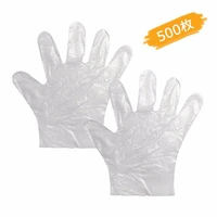 500pcs eco friendly plastic disposable transparent gloves restaurant catering hygiene for home kitchen food processing