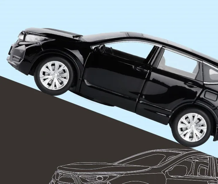 1:32 HONDA CRV модель автомобиля из сплава, литая под давлением металлическая игрушечная техника, звук и светильник, 4 открытые двери, оригинальная упаковка, изысканный подарок