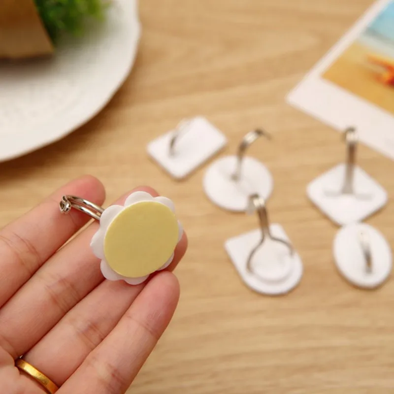 5 шт./лот белые липкие крючки прочный клейкий крючок для кухни ванной настенная