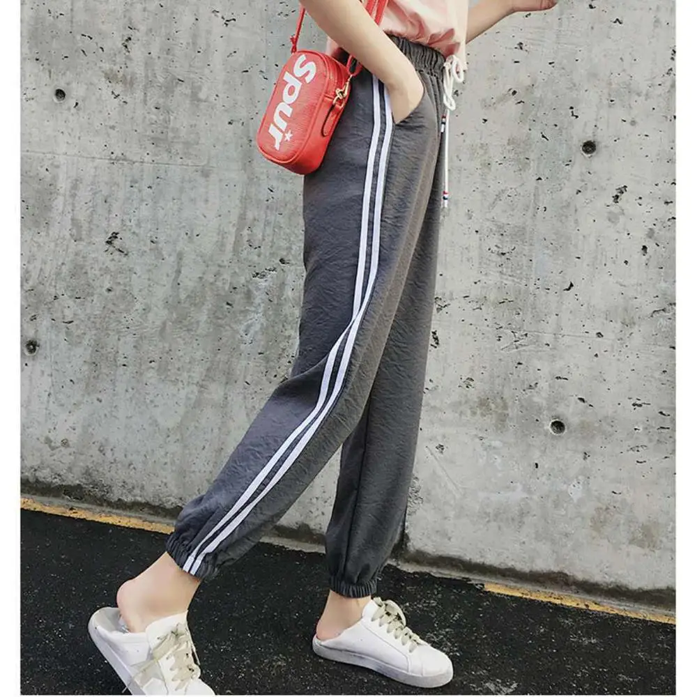 Pants Women Sweatpants Capris Causal Trousers Fitness Loose Harem Ankle-Length Quickly Drying Joggers Pant Female Size 3XL | Женская