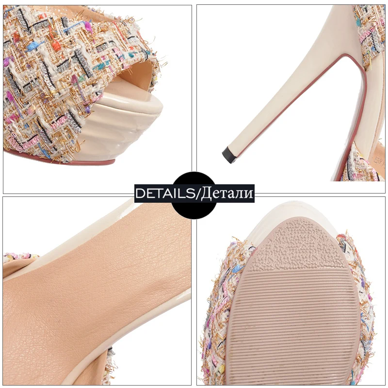 Женские босоножки на очень высоком каблуке с открытым носком|platform sandals|heel sandalsfashion