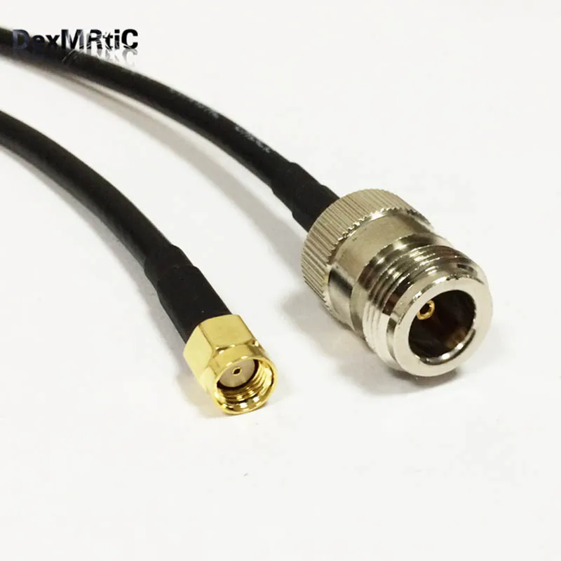Абсолютно угловой плетеный кабель RF RP SMA мужской женский штырь к N Тип женский косичка кабель RG58 100 см 1 метр для беспроводного маршрутизатора