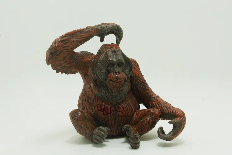 Набор моделей диких животных с перекрестной имитацией орангутанг пиггибэк (мама)