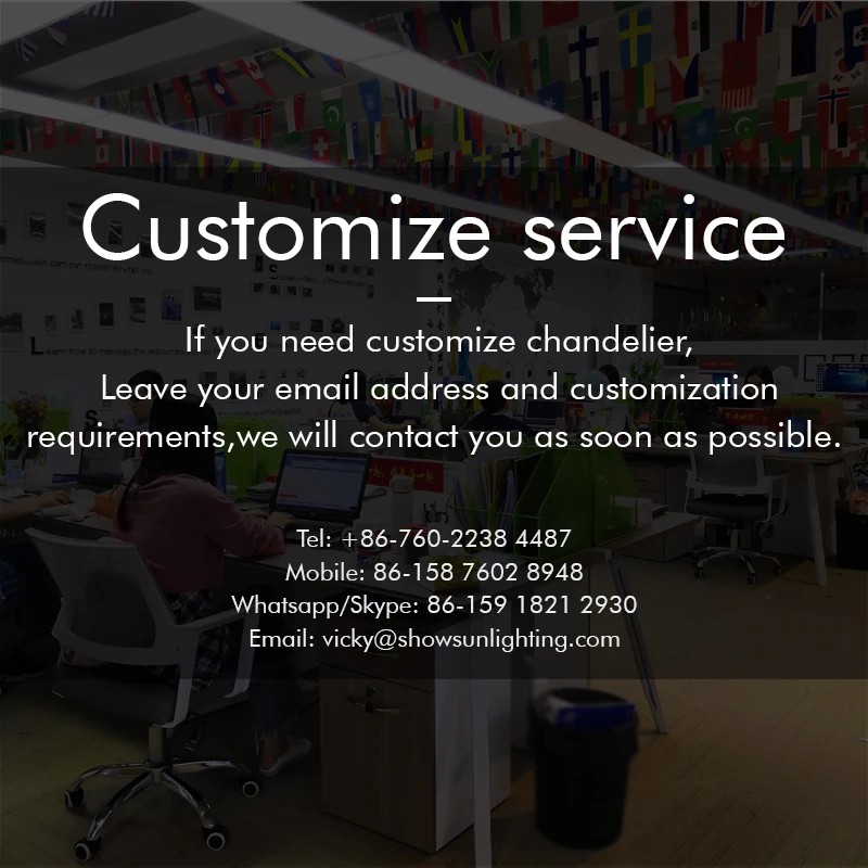 Настроить модель украшения огни внутреннего освещения стеклянные люстры для