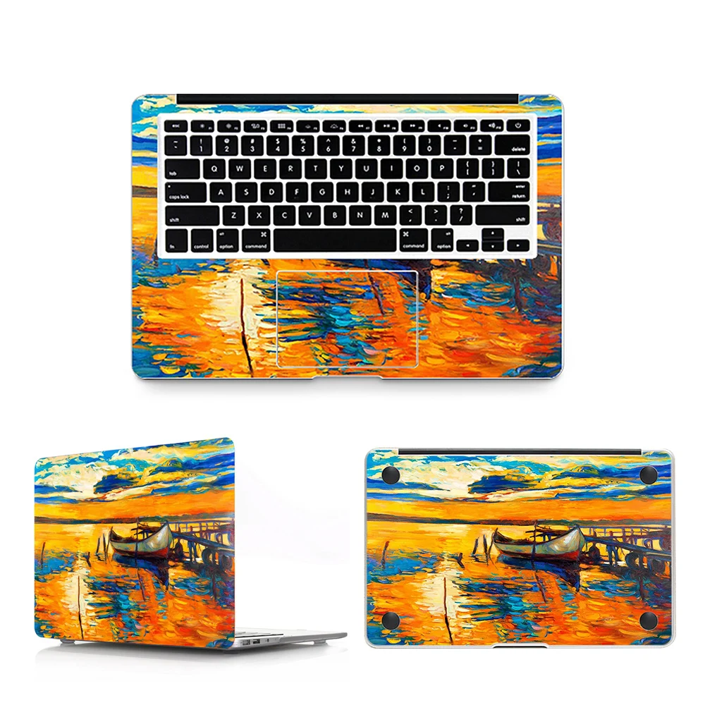 HRH 3 в 1 наклейка для Macbook Air 11 12 13 Pro 13 15 retina наклейка на ноутбук настенный автомобиль виниловая наклейка с логотипом матовая накладка на ладонь
