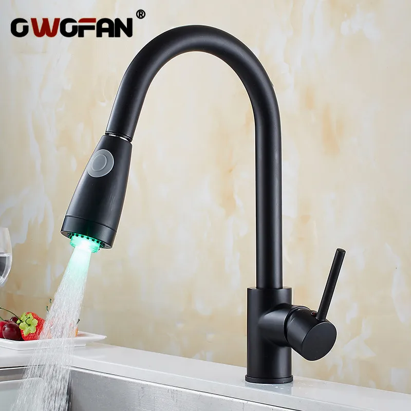 

LED Faucet For Water in The Kitchen Torneira De Cozinha LED Light Sink Faucet Brass Hot Cold Deck Mounted Bath Mixer Tap N22-042