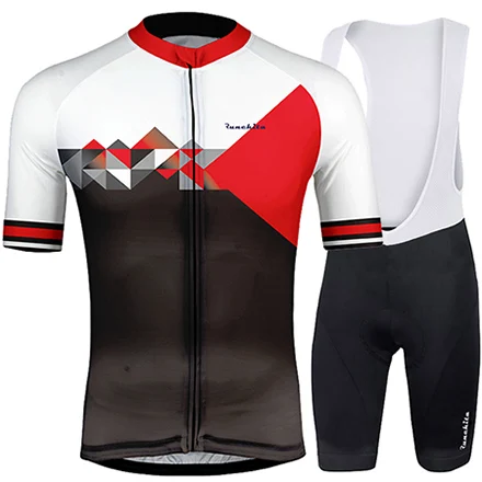 Set 05 Fietskleding wielrennen zomer heren набор RUNCHITA Pro велосипедная футболка комплект с коротким рукавом equipacion ciclismo verano hombre - Цвет: Set 05