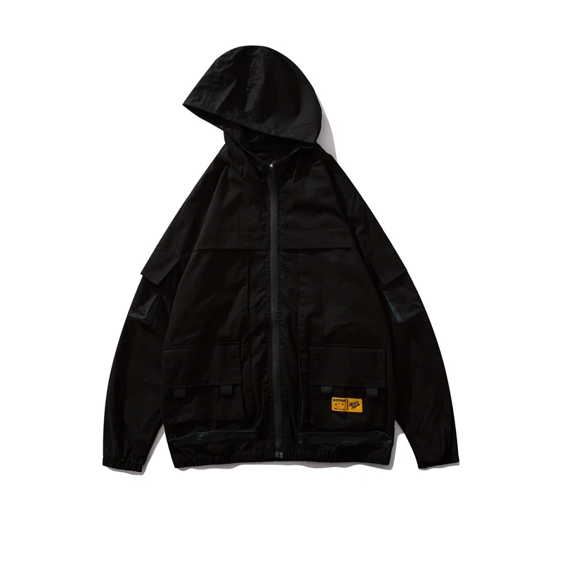 Мужские куртки пальто с несколькими карманами ветровка в стиле хип-хоп Harajuku