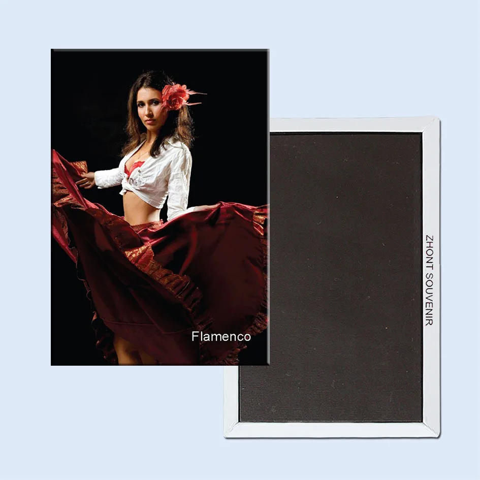 Туристические магниты испанский фламенко танцующая девушка металлический