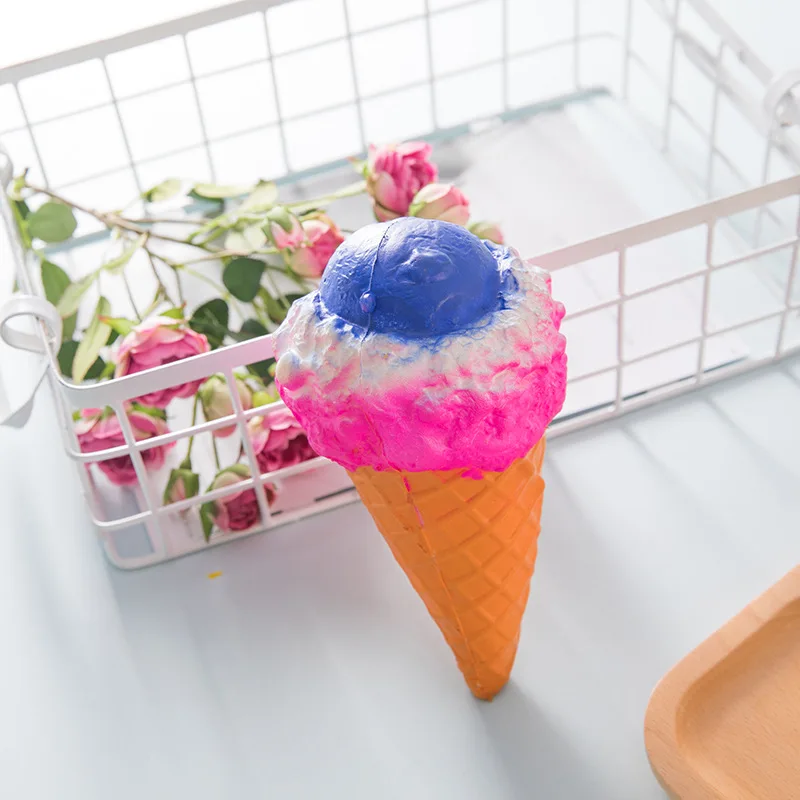 17 см Jumbo мягкими мороженое улыбка милые замедлить рост мягкие для сжатия кавайный