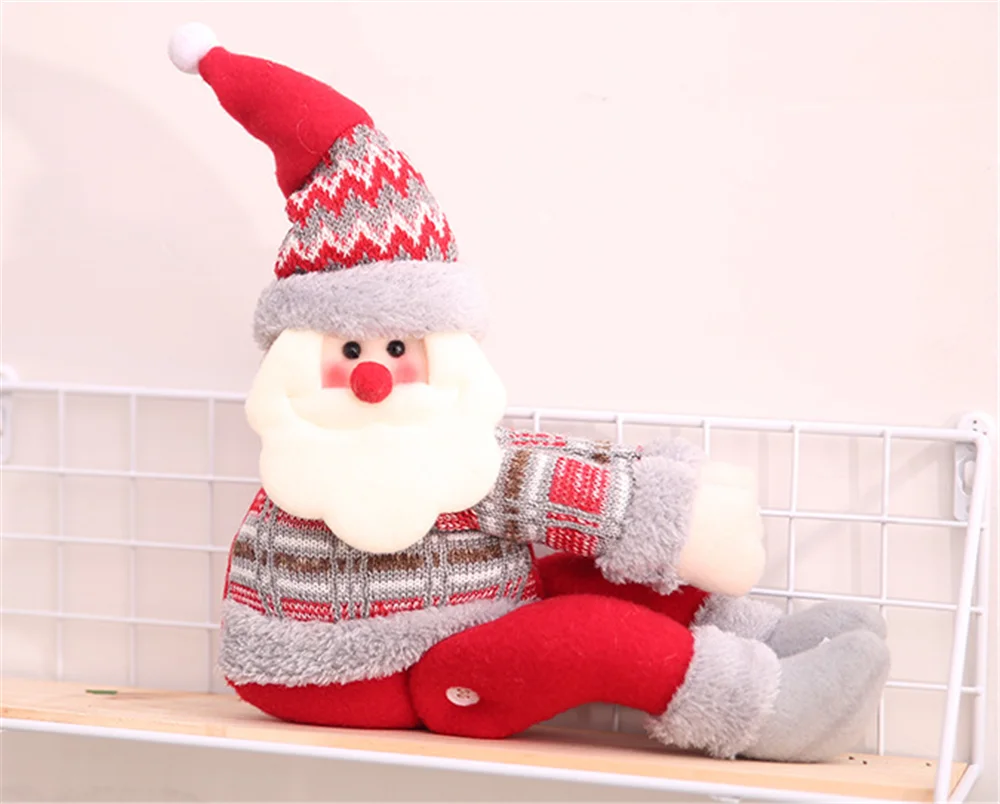 Enipate Рождественская Занавеска Крепление Декорации Дома Аксессуары Санта Клаус Снеговик Лось Подарок Рождества Декор Для Гостиной