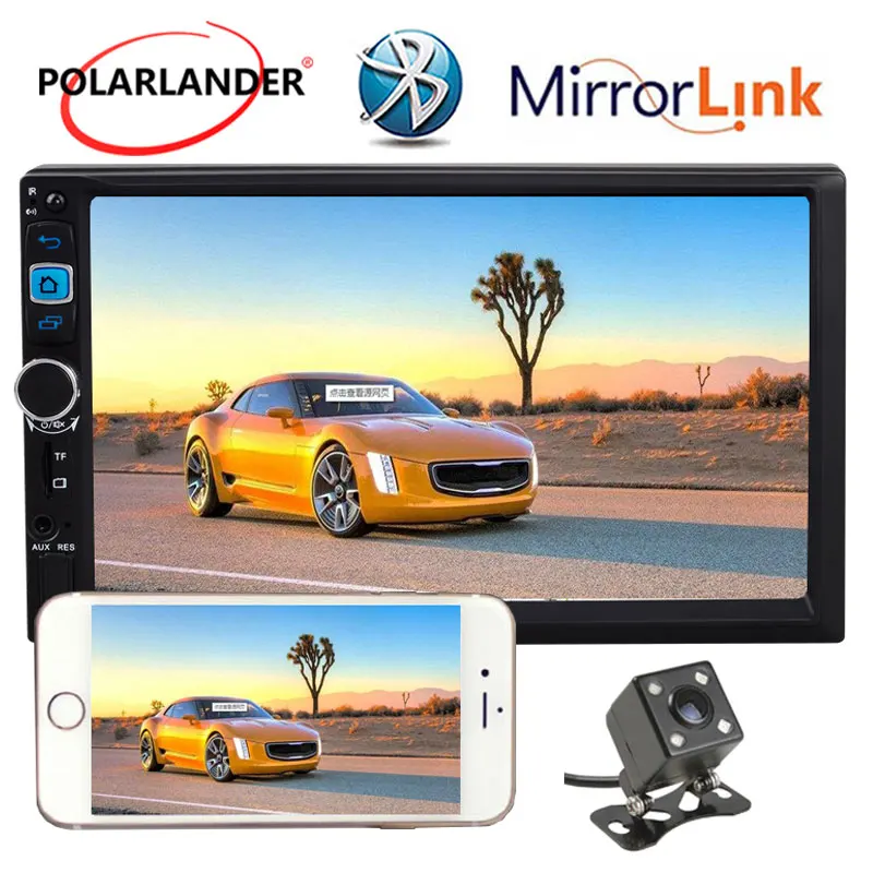 2Din Car Radio 7" Touch Screen 1024*600 Android 5.1.1 Bluetooth Wifi GPS Navigation Universal Stereo Audio MP5 Player(No DVD)