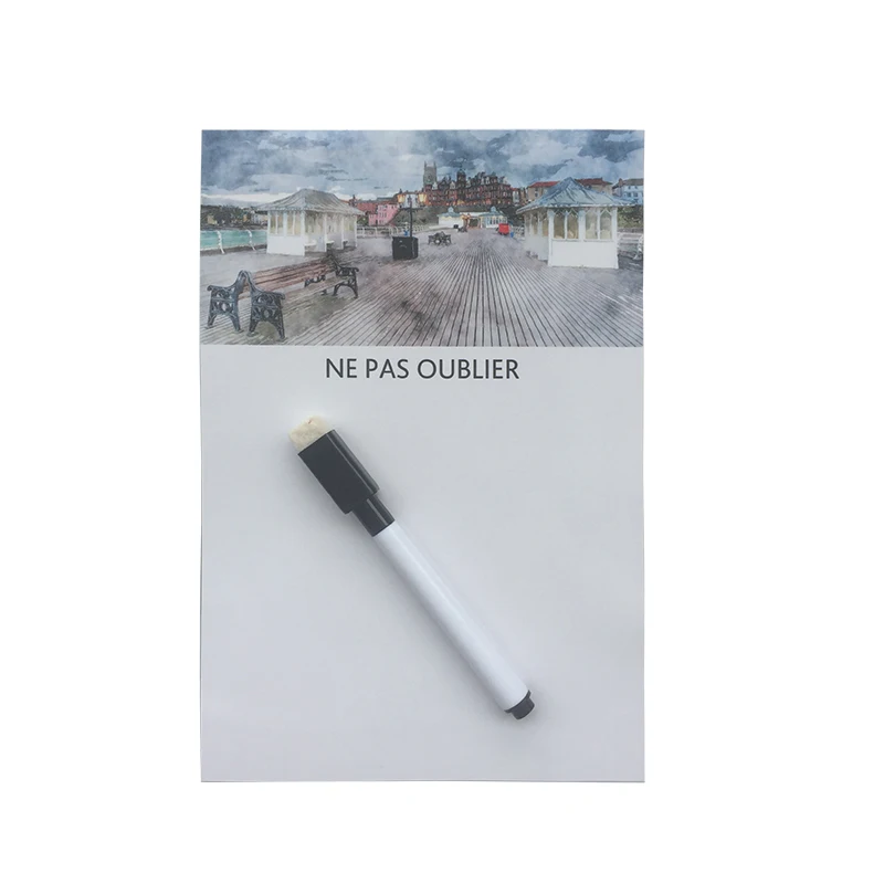 Печатная сухая стираемая Гибкая магнитная доска с пейзажем/доска для