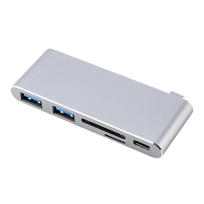 Алюминиевая модель USB 3 1 Hub Type C 0 разветвитель адаптер TF Micro SD кардридер для Macbook Air