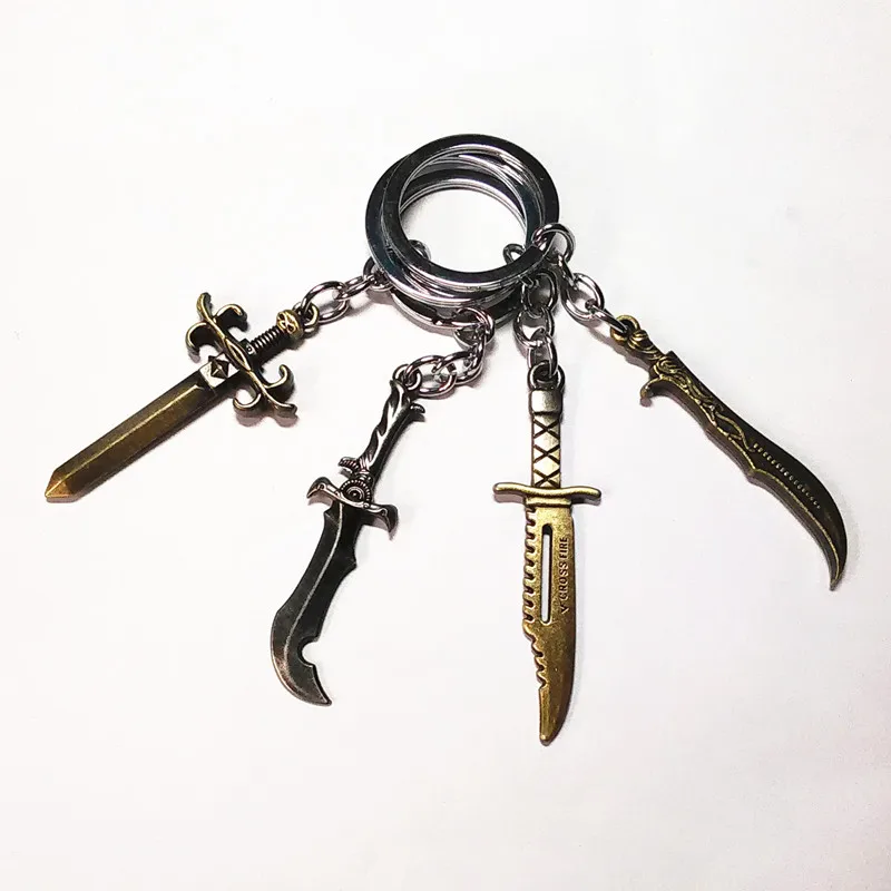 Брелок для ключей Очаровательная цепочка в стиле древнего оружия яркая
