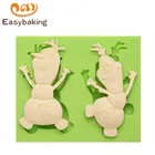 DIY снеговик Олаф силиконовый Sugarcraft формы для украшения торта инструменты формы для помадки шоколада кухонная посуда для выпечки