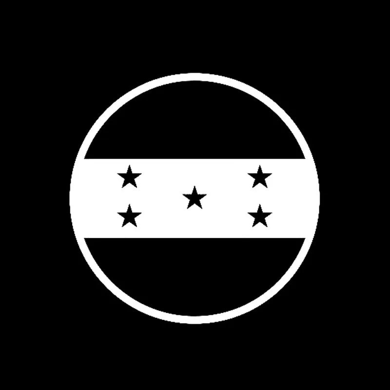 Круглый Honduran флаг модный виниловый для Авто/бампер/окно виниловая наклейка