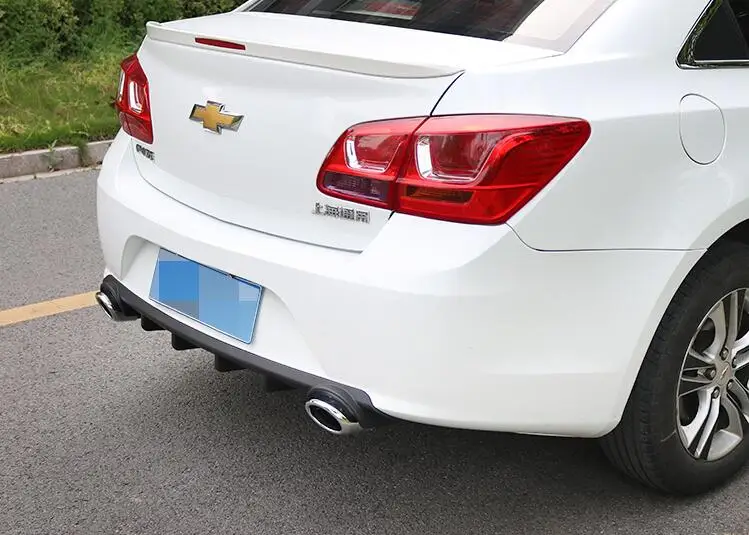 Для Cruze автомобильные аксессуары защита заднего бампера двойной диффузор спойлер для Chevrolet Cruze бампер задний спойлер
