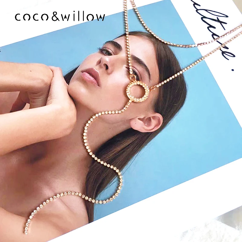 Coco &amp willow 2 слоистых кристалла длинное ожерелье для женщин цвета модное