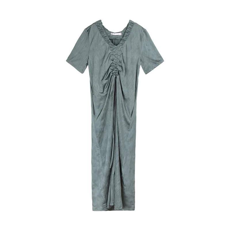 2019 Новое модное женское дизайнерское длинное платье с v образным вырезом