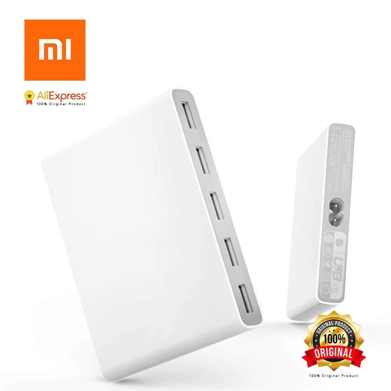 Xiaomi зарядная станция multi порт 5 гнездо USB адаптер QC2.0 быстрой зарядки кабель