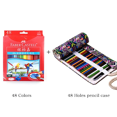 48colors set Bgln 36/48 цветов нетоксичный цветной карандаш+ Национальная вышивка сумка для карандашей lapis de cor школьные карандаши товары для рукоделия - Цвет: 48colors set
