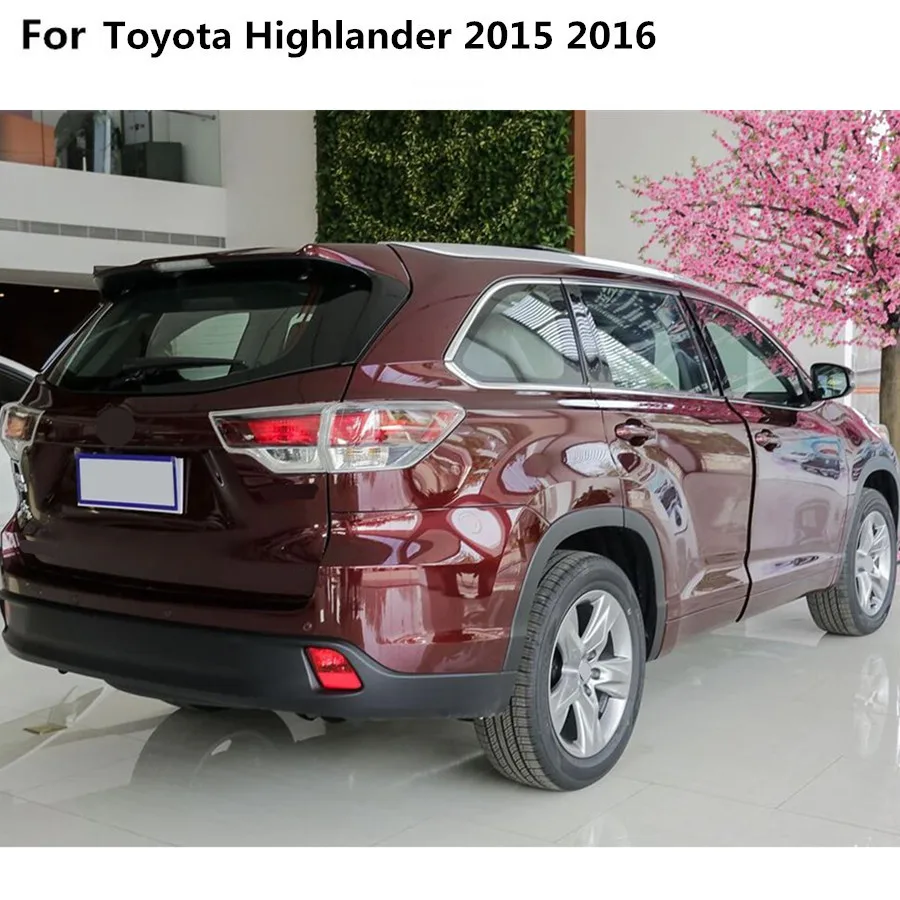 

Car Styling ABS Chrome Front Inner Rear Tail Read Reading Switch Light Lamp Frame Trim 5pcs For Toyota Highlander 2015 2016 2017