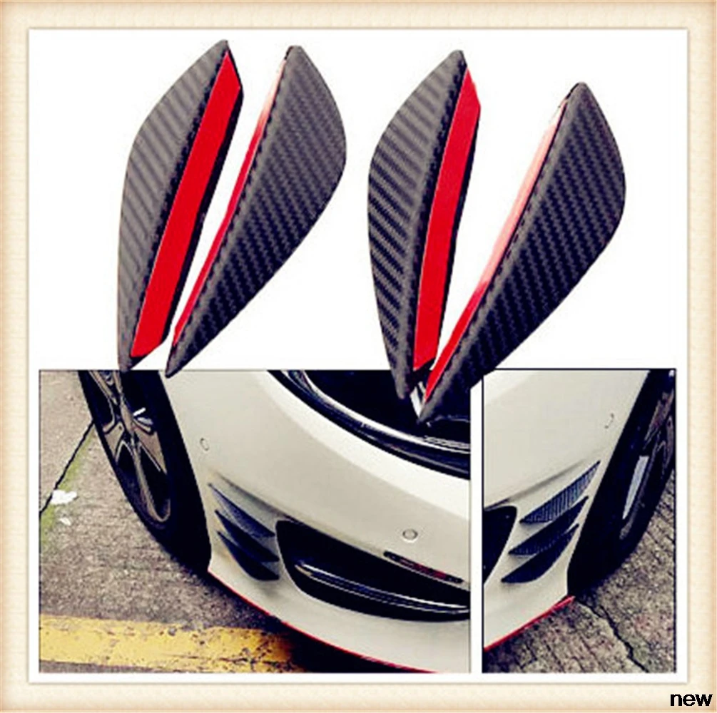 4 шт. волоконный автомобильный спойлер Canards передний бампер плавник для Toyota Yaris