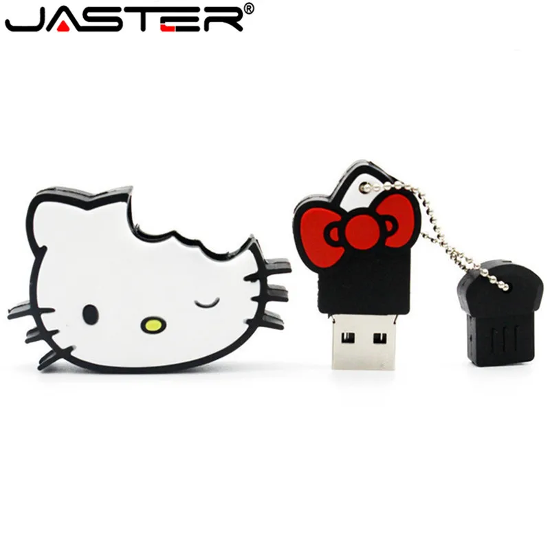 JASTER Hello kitty, usb флеш-накопитель, милая флешка, 4 ГБ, 8 ГБ, 16 ГБ, 32 ГБ, 64 ГБ, карта памяти, u-диск, usb 2,0, флеш-накопитель