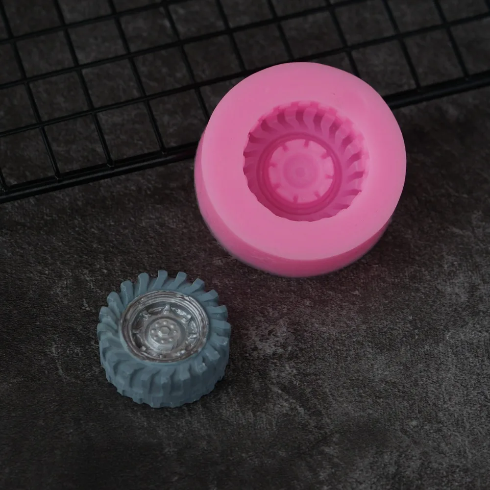 

Funny 3D Silicone Mold Car Tire Shape Fondant Cake Decorating Tools Cupcake Sugarcraft Chocolate Molds