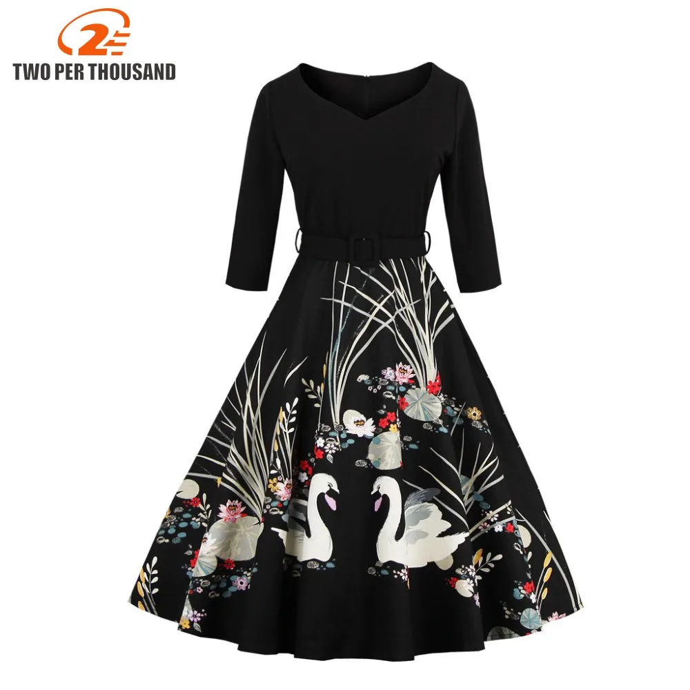Pin Up Vestidos 3XL 4XL размера плюс Для женщин ретро Повседневное элегантные вечерние халат Rockabilly 50ые 60ые, Винтаж платье в горошек